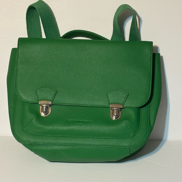 AGE OF INNOCENCE  LONDON Green Leather Backpack